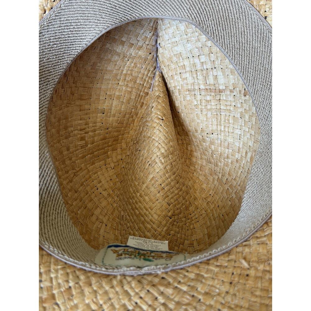 Dorfman Pacific Raffia Cowboy Hat Natural Straw Western Wide Brim L XL - Picture 15 of 16